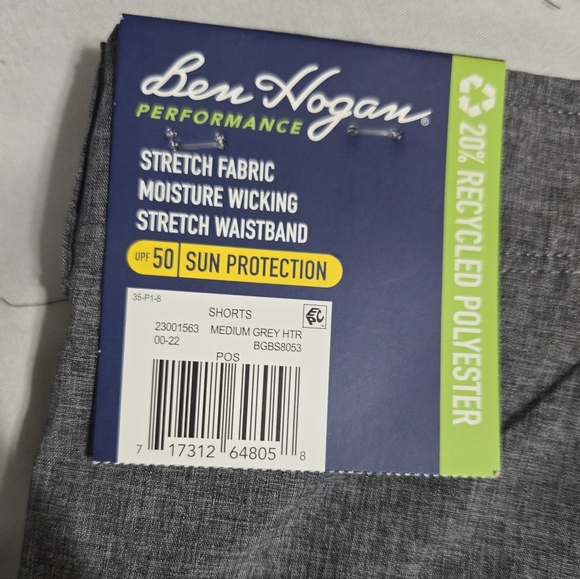 Ben Hogan Men's & Big Men's Stretch Golf Shorts with Active Waistband Gray Sz 44 - Picture 3 of 7